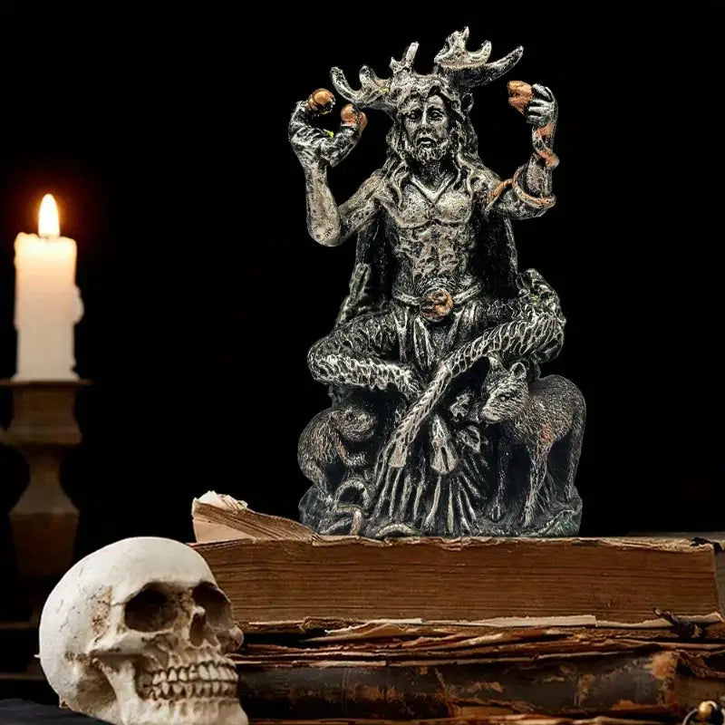 Statuetă Zeu Cernunnos din rășină
