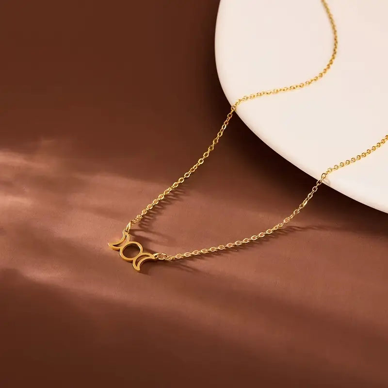 Lănțișor Aur 14K cu Pandantiv Lună Triplă