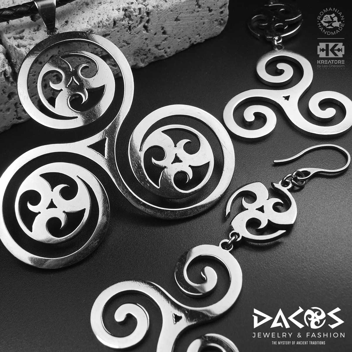 SET BIJUTERII DACICE – TRISKELION SPIRALIS