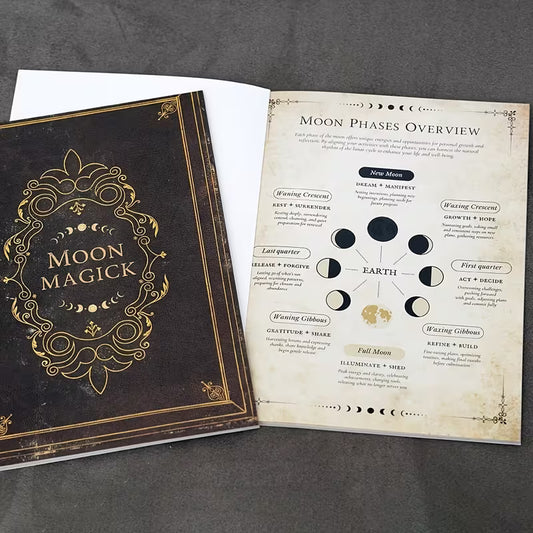 Grimoar Lunar „Moon Magick" — Jurnal Ghidat, 47 Pagini