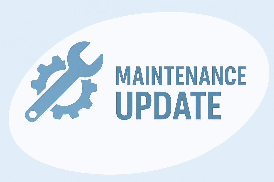 Anunț de mentenanță și actualizare