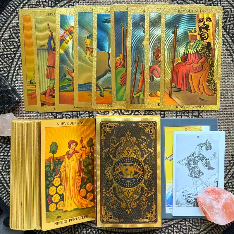 Pachet Tarot 78 de Cărți — Ediție Aurie de Lux