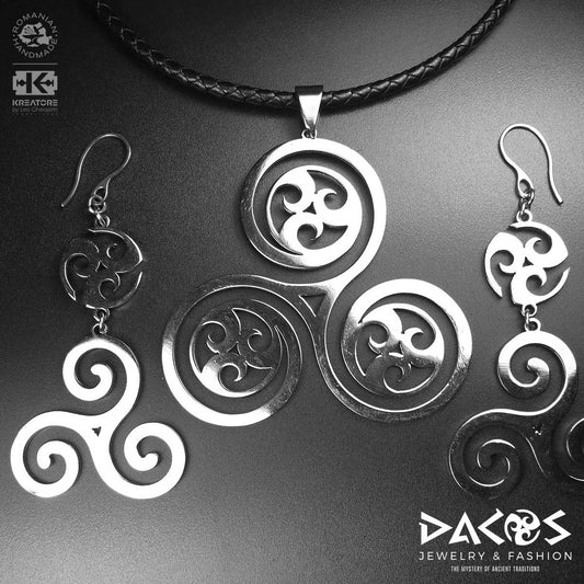 SET BIJUTERII DACICE – TRISKELION SPIRALIS