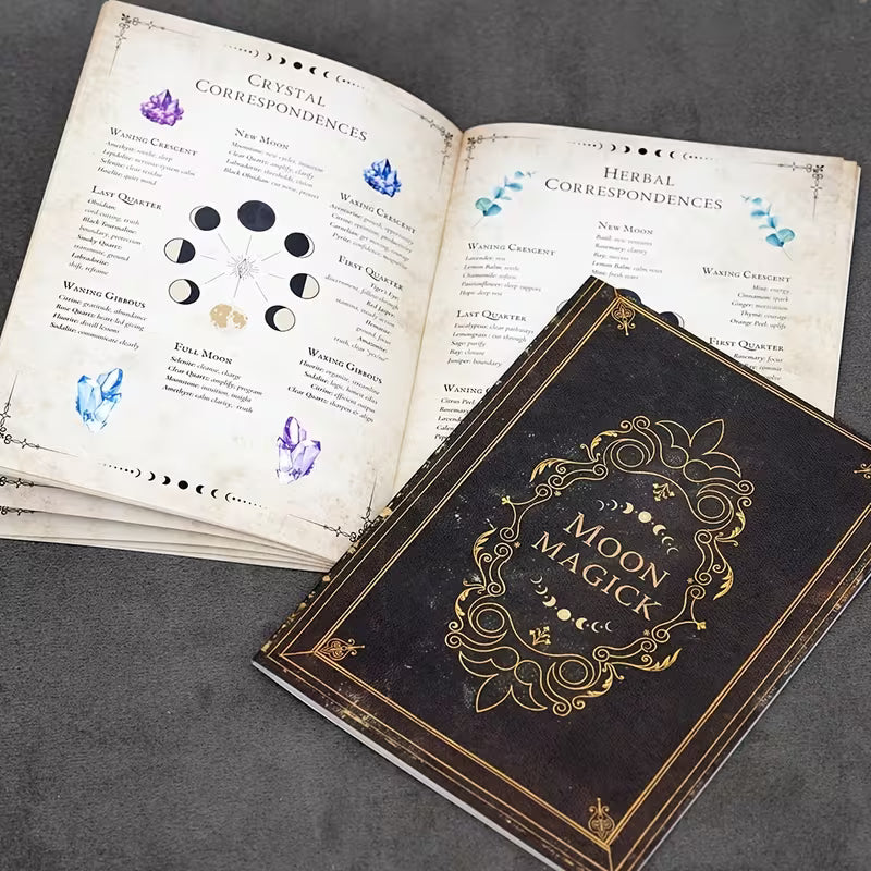 Grimoar Lunar „Moon Magick" — Jurnal Ghidat, 47 Pagini
